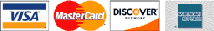 Visa, Mastercard, Discover, and American Express